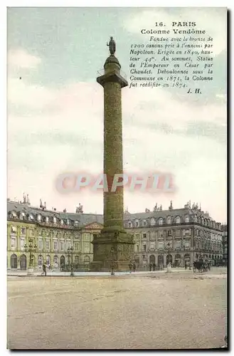 Cartes postales Paris Colonne Vendome