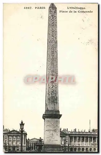 Cartes postales Paris L Obelisque Place de la Concorde