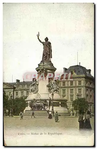 Ansichtskarte AK Paris Statue de la Republique Lion