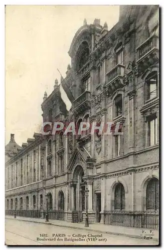 Cartes postales Paris College Chaptal Boulevard des Batignolles