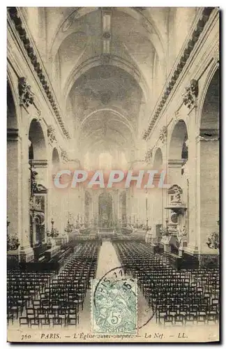 Cartes postales Paris L Eglise Saint Sulpice La nef