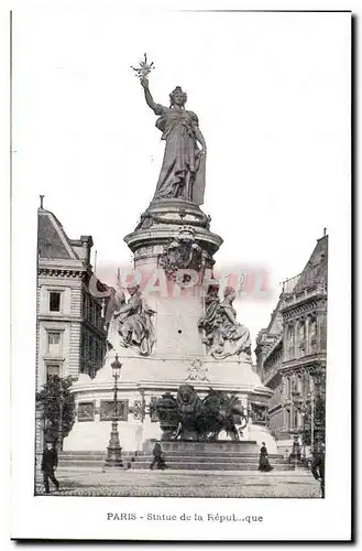 Ansichtskarte AK Paris Statue de La Republique Lion