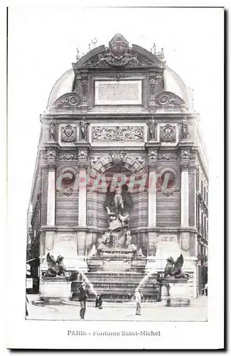 Cartes postales Paris Fontaine Saint Michel