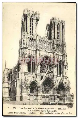 Cartes postales Reims La Cathedrale