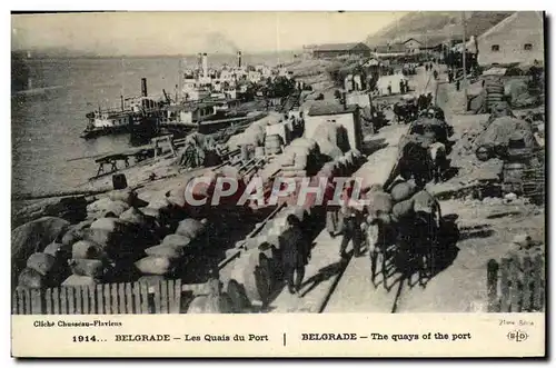 Cartes postales Belgrade les quais du port Militaria