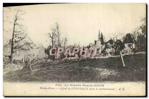 Ansichtskarte AK Aspect de Steinbach apres le bombardement Militaria