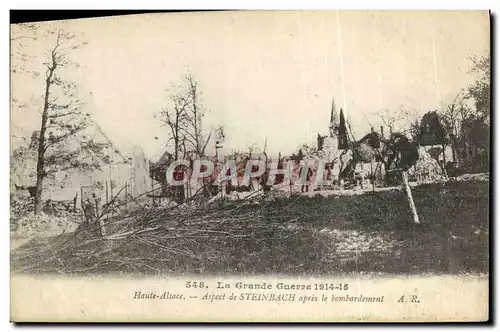 Cartes postales Aspect de Steinbach apres le bombardement Militaria