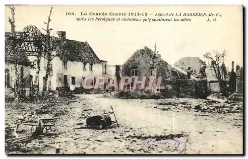 Cartes postales La Grande Guerre Aspect de La Bassee Militaria