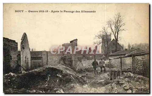 Ansichtskarte AK Bouy Apres Le Passage Des Allemands Militaria