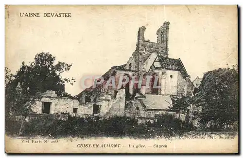 Cartes postales Cuisy En Almont L Eglise Militaria