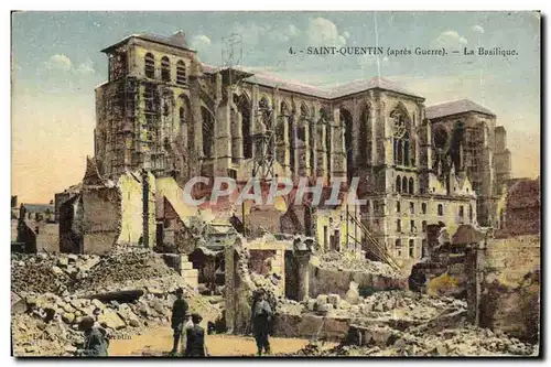 Ansichtskarte AK Saint Quentin La Basilique Militaria