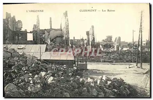 Cartes postales Clermont Les Ruines Militaria