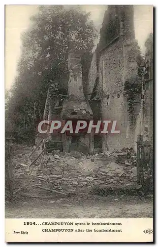 Ansichtskarte AK Champguyon Apres Le Bombardement Militaria