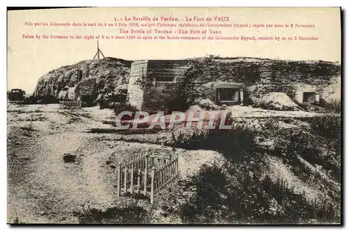 Cartes postales La Bataille de Verdun La Fort De Vaux Militaria