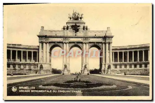 Cartes postales Bruxelles Arcade Monumentale Du Cinquantenaire