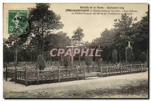 Cartes postales Fere Champenoise Tombe Route de Normee Militaria