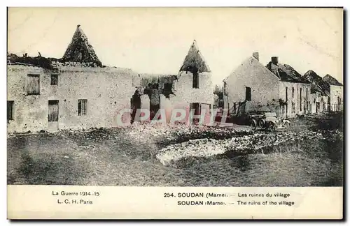 Cartes postales Soudan Les Ruines du Village Militaria