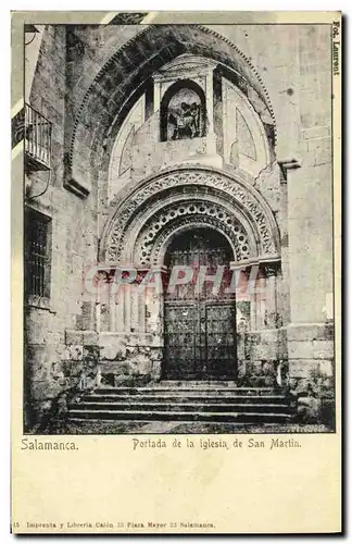 Cartes postales Salamanca Portada de la Iglesia de san Martin