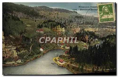 Ansichtskarte AK Frontiere Franco suisse Derniers bassins