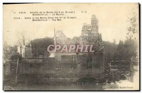 Cartes postales Mogneville Le Moulin Militaria