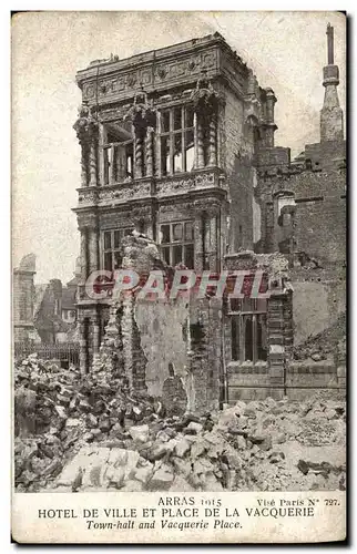 Cartes postales Arras Hotel De Ville Et Place De La Vacquerie Militaria