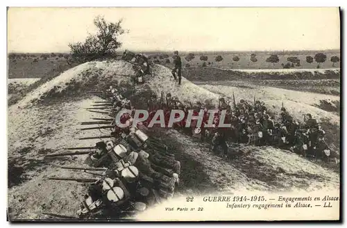 Cartes postales Guerre 1914 1915 Engagements en Alsace Militaria