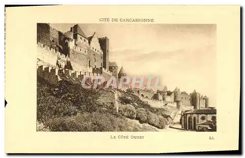 Ansichtskarte AK Cite De Carcassonne Le cote Ouest