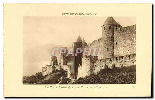 Cartes postales Cite De Carcassonne La Tour Cahuzac Et La Tour De L Eveque
