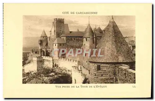 Ansichtskarte AK Cite De Carcassonne La Tour Cahuzac Et La Tour De L Eveque