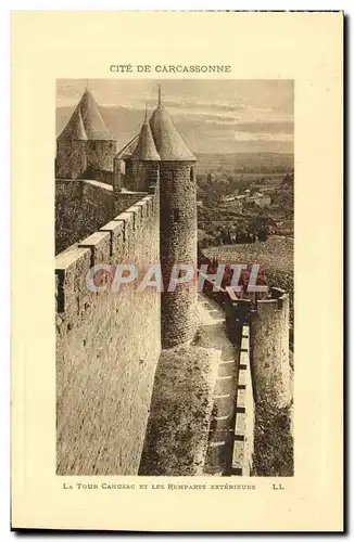 Cartes postales Cite De Carcassonne La Tour Cahuzac Et les remparts exterieurs