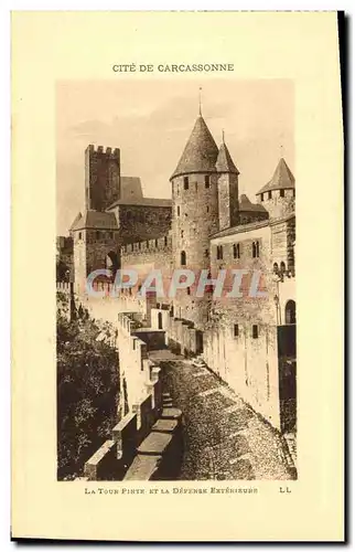 Ansichtskarte AK Cite De Carcassonne La Tour Cahuzac Et La Depense Exterieure