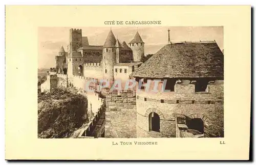 Ansichtskarte AK Cite De Carcassonne La Tour Visigothe