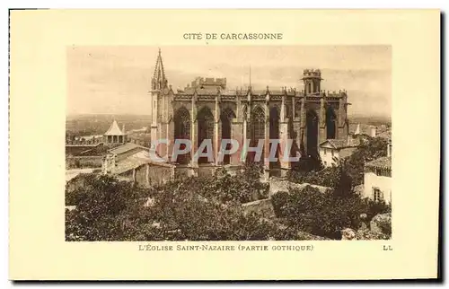Cartes postales Cite De Carcassonne L Eglise Saint Nazaire Partie gothique