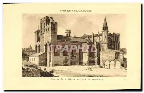 Ansichtskarte AK Cite De Carcassonne L Eglise Saint Nazaire Partie romane