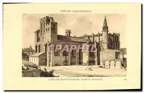 Cartes postales Cite De Carcassonne L Eglise Saint Nazaire Partie romane
