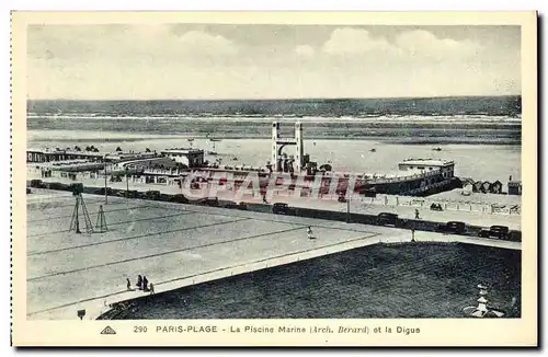 Cartes postales Paris Plage La Pisscine Marine et la digue