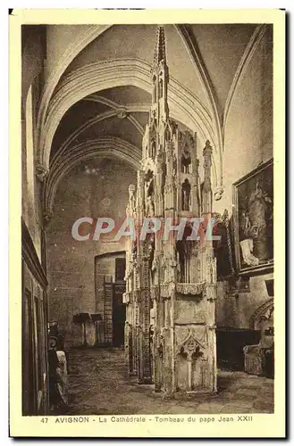 Cartes postales Avignon Palais des Papes Tombeau du Pape Jean XXII