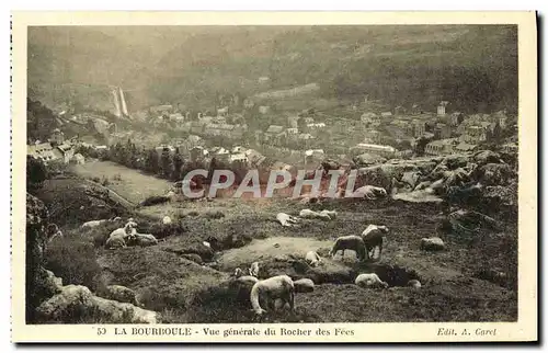 Cartes postales La Bourboule Vue Generale du Rocher des Fees Moutons