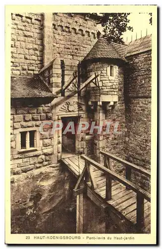 Cartes postales Haut Koenigsbourg Pont levis du Haut Jardin