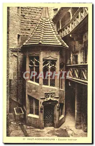 Cartes postales Haut Koenigsbourg Escalier interieur