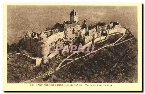 Cartes postales Haut Koenigsbourg Vue prise a Vol d Oiseau