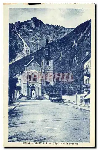 Cartes postales Chamonix L Eglise et le Brevent