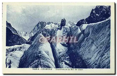 Cartes postales Chamonix Traversee de la Mer de Glace