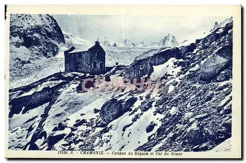 Cartes postales Chamonix Cabane du Requtn et col du Geant