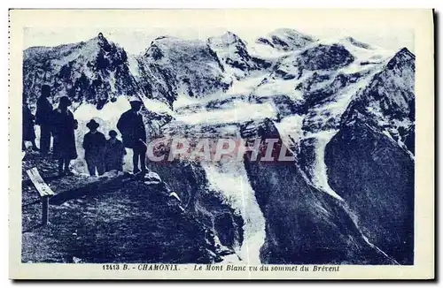 Ansichtskarte AK Chamonix Le Mont Blanc vu du Sommet du Brevent