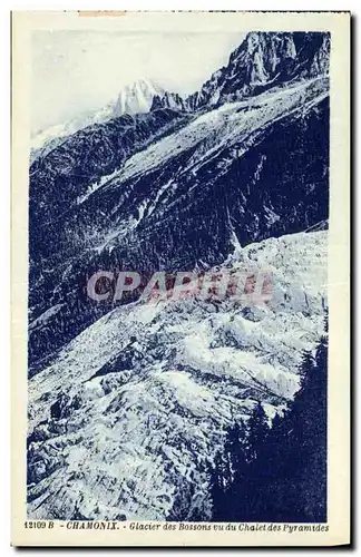 Cartes postales Chamonix Glacier des Bossons Vu du Chatet des Pyramides