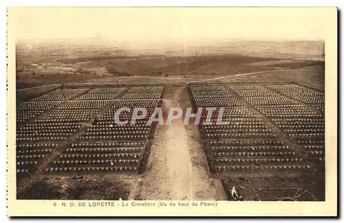 Ansichtskarte AK ND De Lorette Le Cimetiere Vu du haut du phare