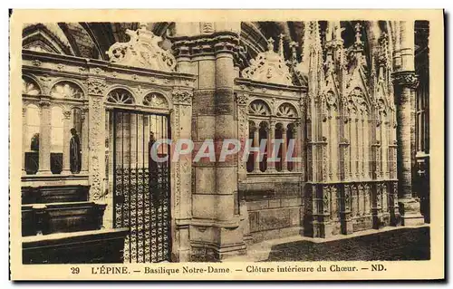 Cartes postales L Epine Basilique Notre Dame Cloture Interieure du Choeur