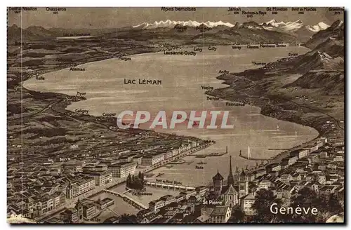 Cartes postales Geneve lac Leman