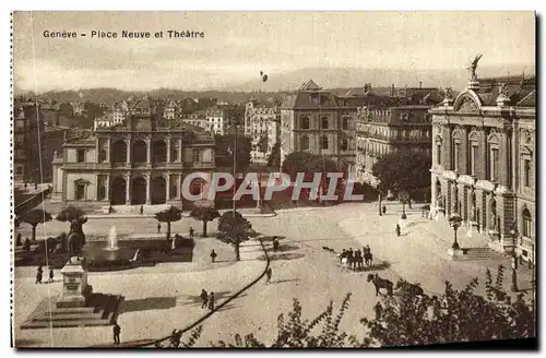 Cartes postales Geneve Place Neuve et Theatre